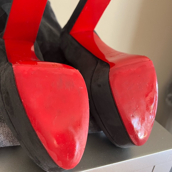 Christian Louboutin Grey Suede Boot - Picture 5 of 5